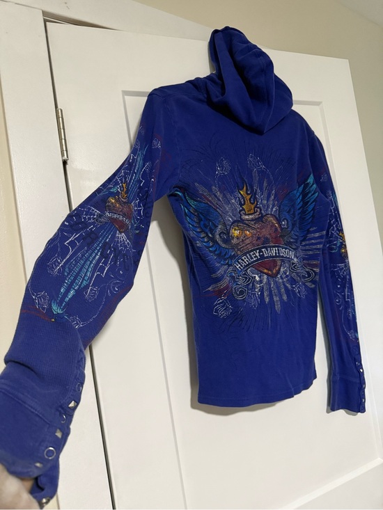 Harley-Davidson Tops - Harley-Davidson Royal Blue Winged Heart Hoodie